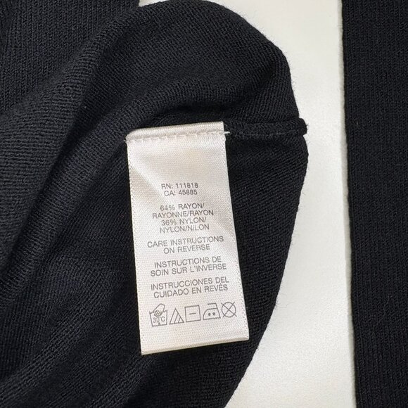 Michael Kors Womens Studded V Neck Pullover Sweater Size Medium Black Bling - Picture 3 of 8